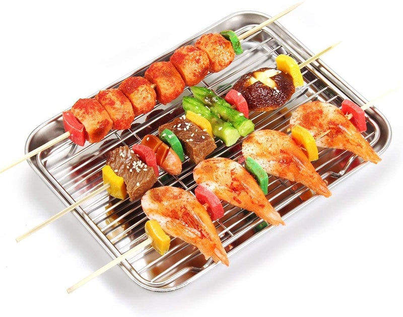 Zacfton Stainless Steel Cooling Racks, Set of 3, 8.6L x 6.2W x 0.5H Inch, Wire Racks for Cooking, Baking, Roasting, Grilling, Dishwasher Safe - Image 5